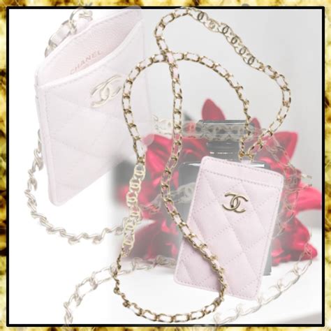 chanel card holder on chain